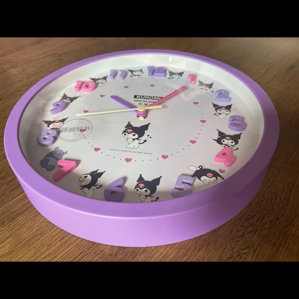 One Left! KUROMI (Sanrio)-NWT Large Character Wall Clock
